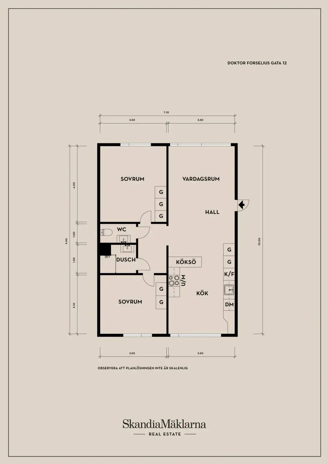Floor plan for Doktor Forselius gata 12