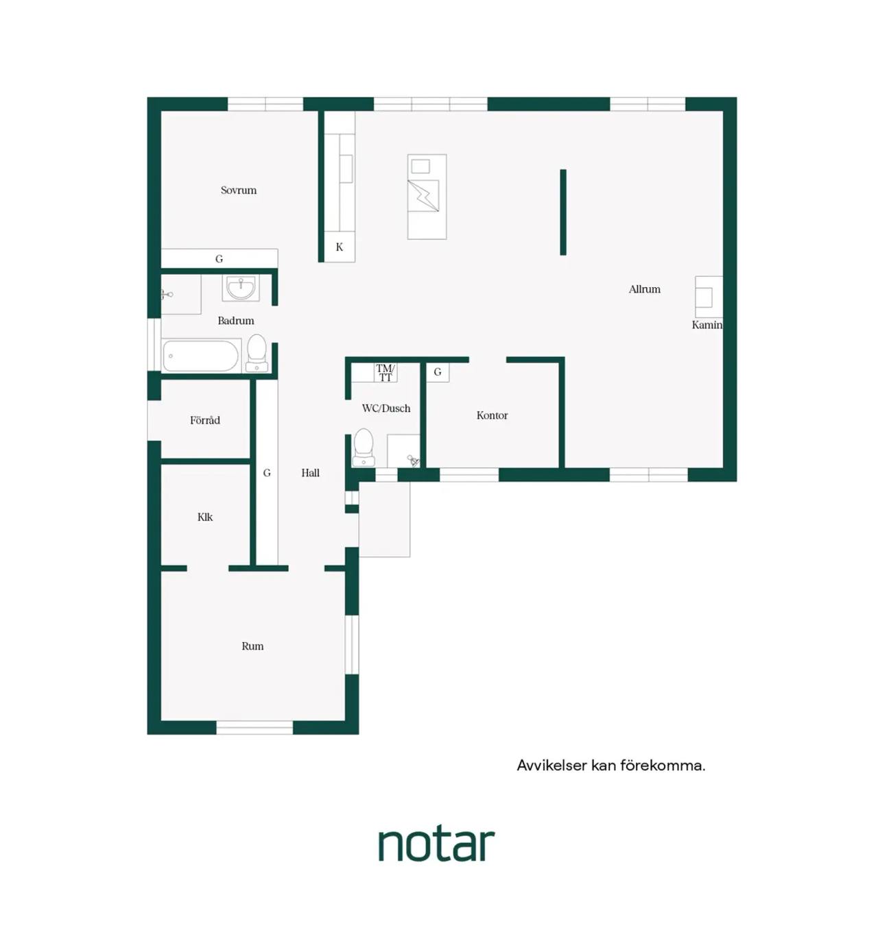 Floor plan for Fiskebäcksgatan 1E