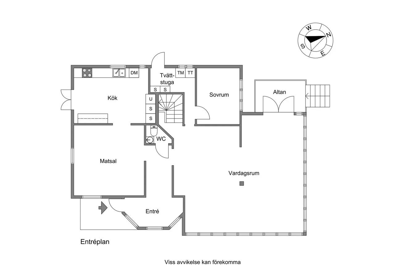 Planritning för Villabrovägen 2