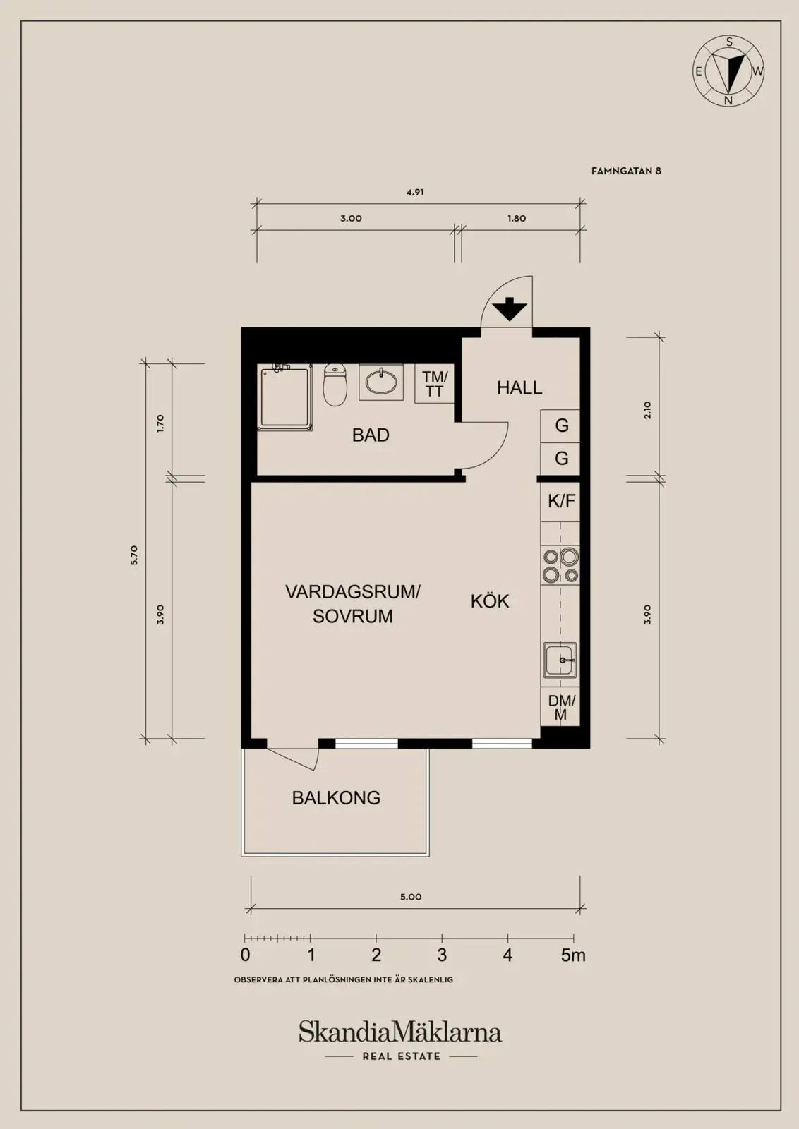 Floor plan for Famngatan 8