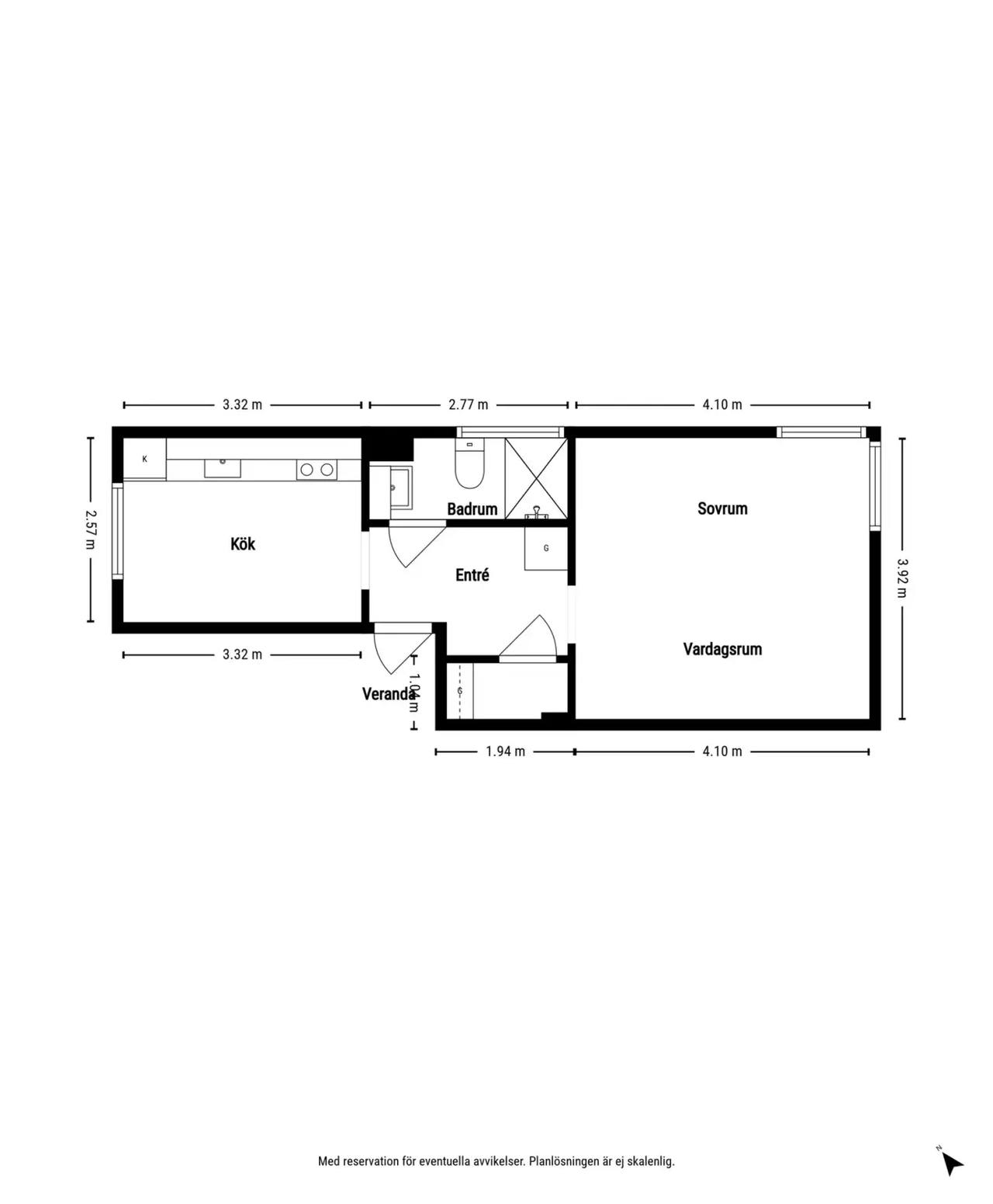 Floor plan for Forsstenagatan 2A