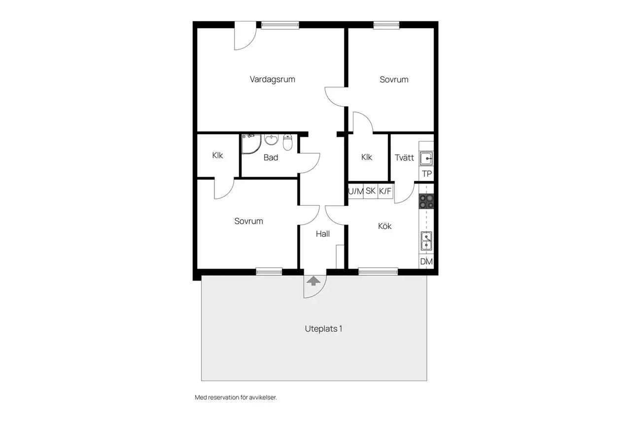 Floor plan for Stationsgatan 23A