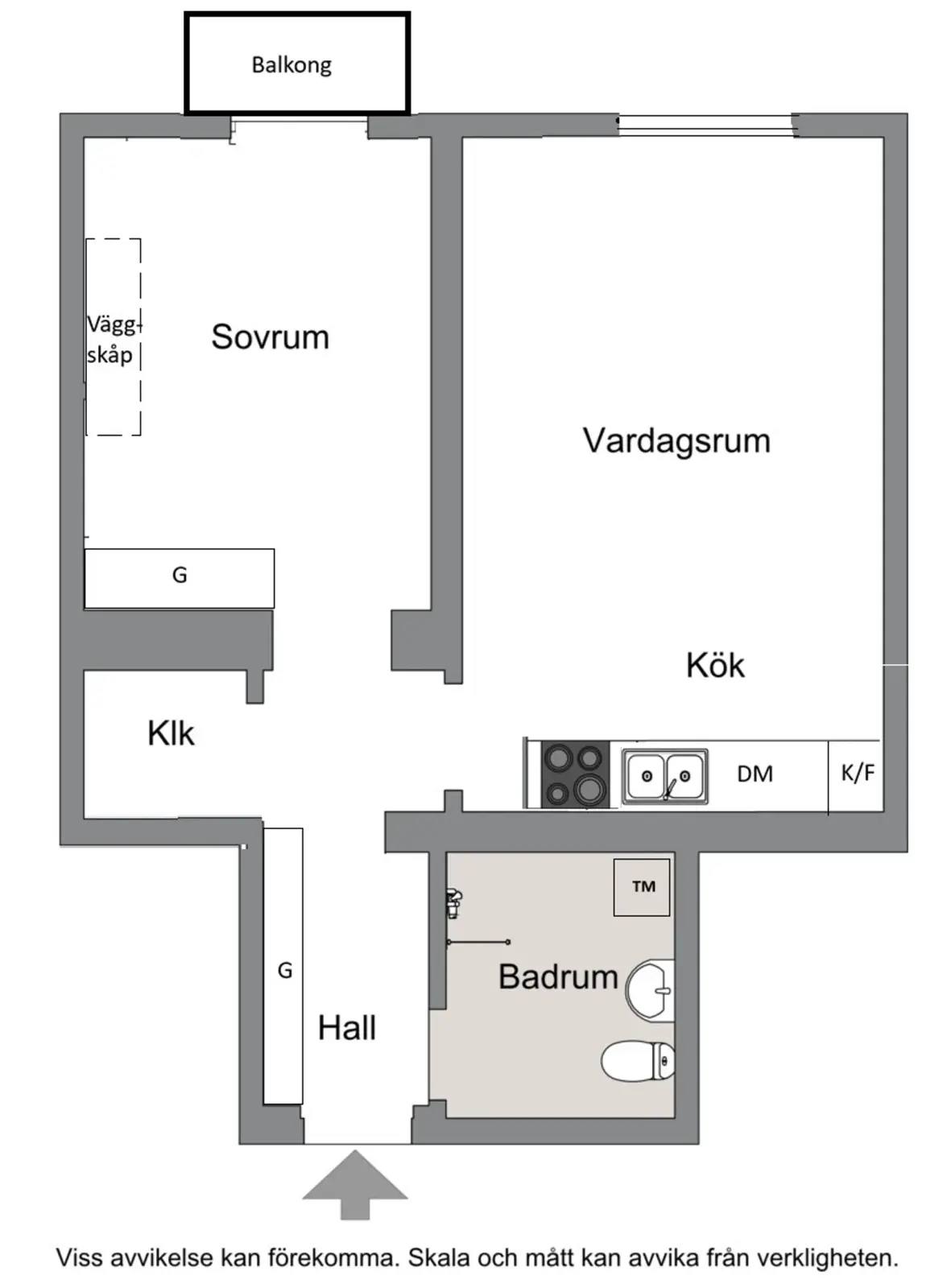 Planritning för Tre Liljor 2A