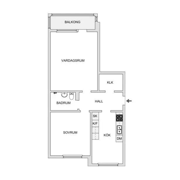 Floor plan for Filipstadsbacken 26 6tr