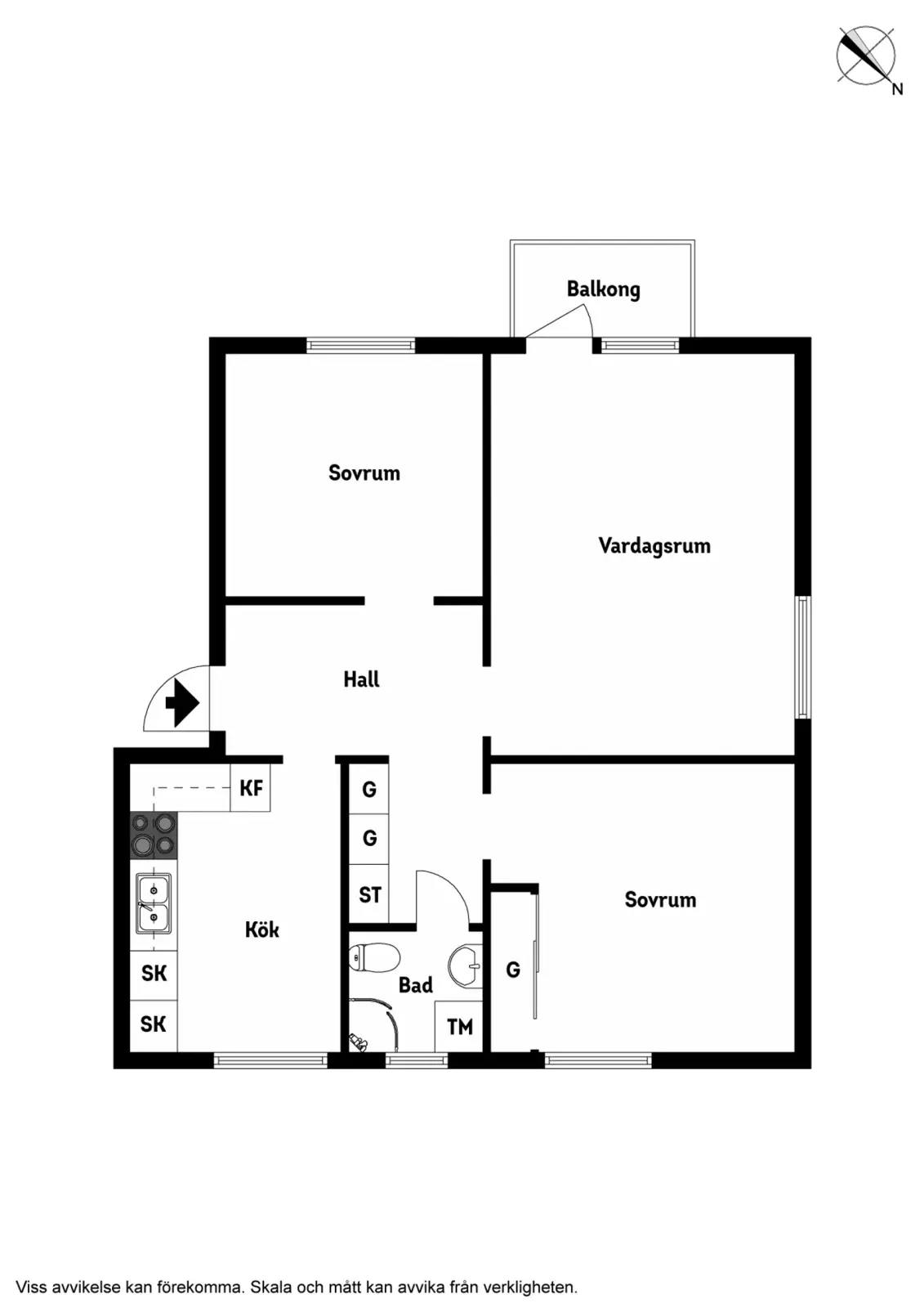 Floor plan for Wingårdsgatan 5A