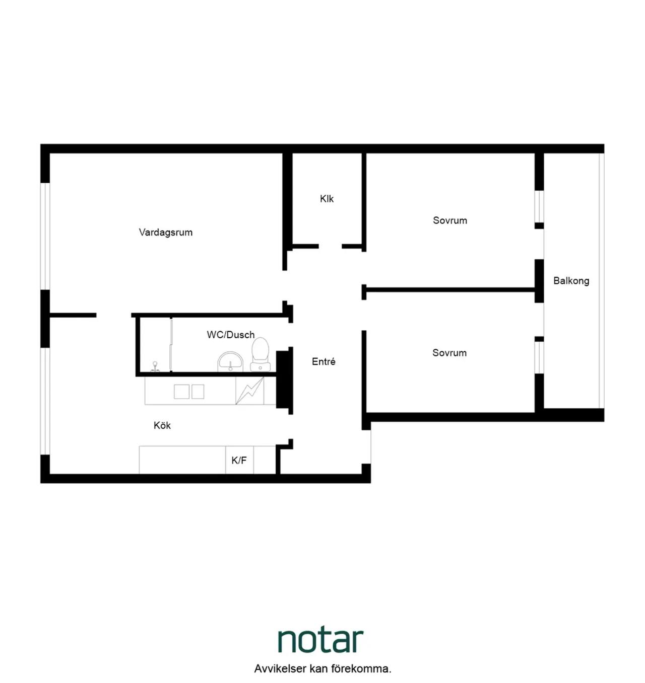 Floor plan for Albinsrogatan 3G