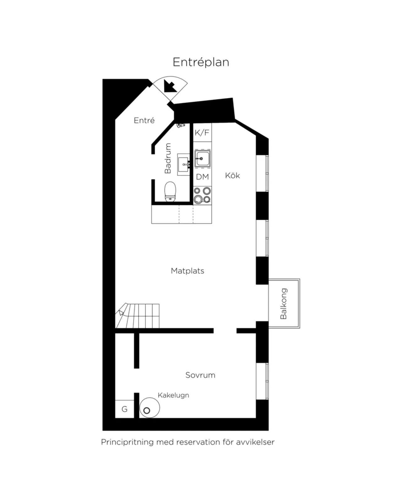 Planritning för Tegnérgatan 7A