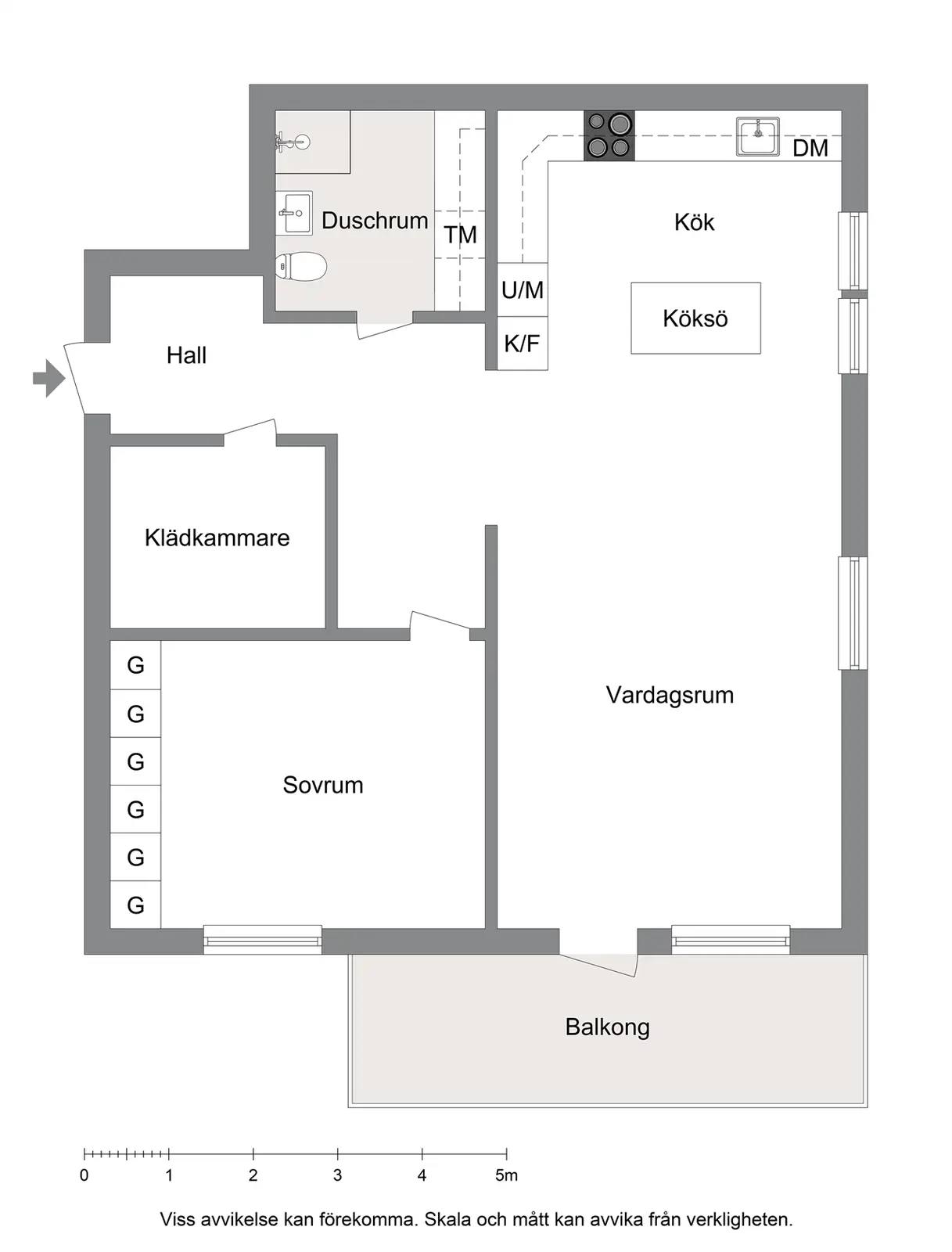Planritning för Melofonstigen 4, 4tr