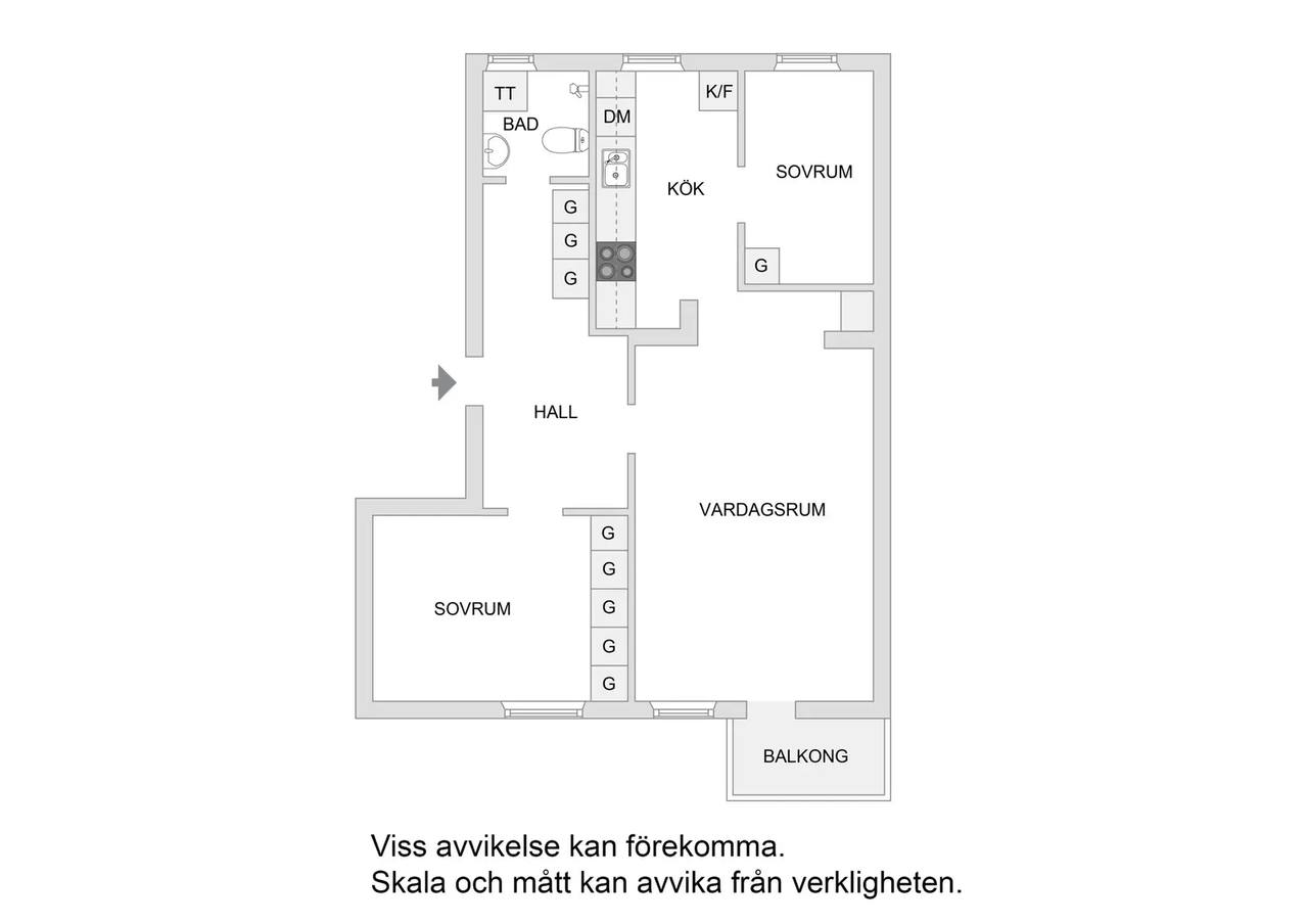 Floor plan for Östrandsvägen 78