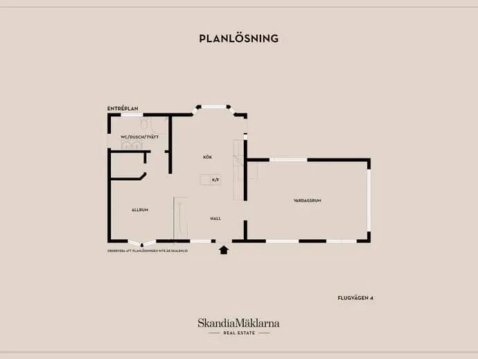 Planritning för Flugvägen 4