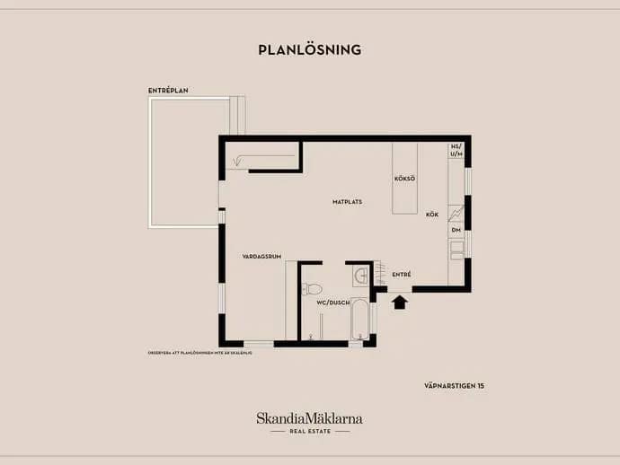 Floor plan for Väpnarstigen 15
