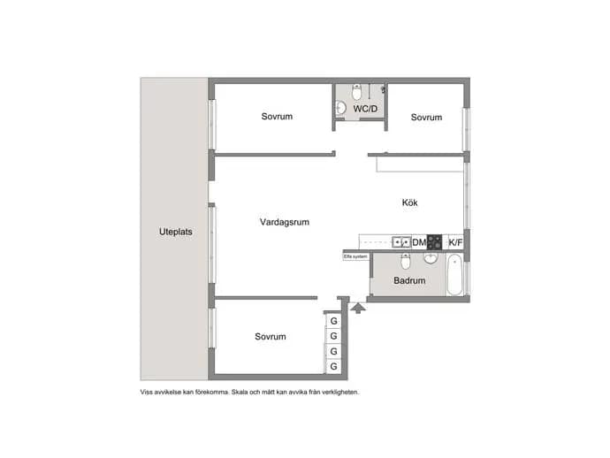 Planritning för Ljuskärrsvägen 72