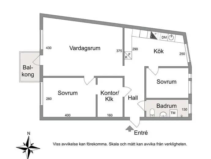 Floor plan for Lenvädersgatan 19