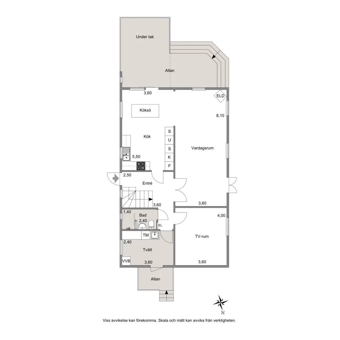 Floor plan for Pionvägen 2