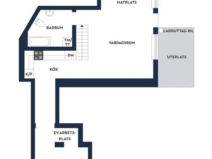 Planritning för Pettersbergsvägen 69A