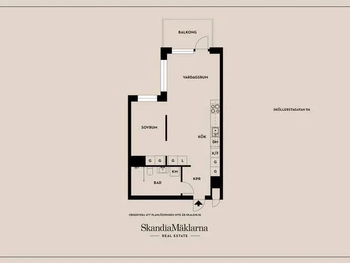 Floor plan for Sköllerstagatan 56