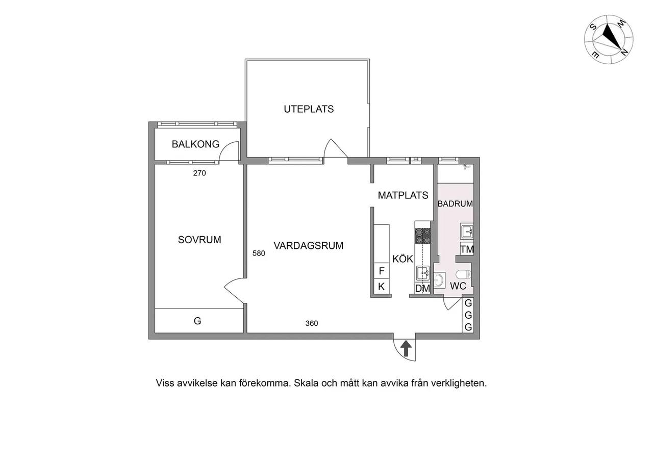 Floor plan for Granitvägen 34B