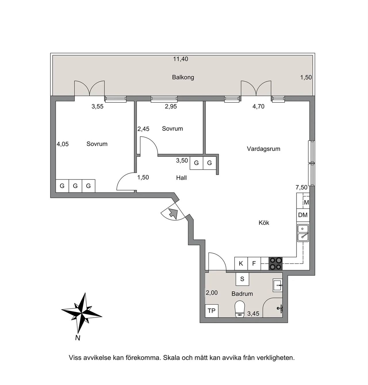 Planritning för Baazgatan 40