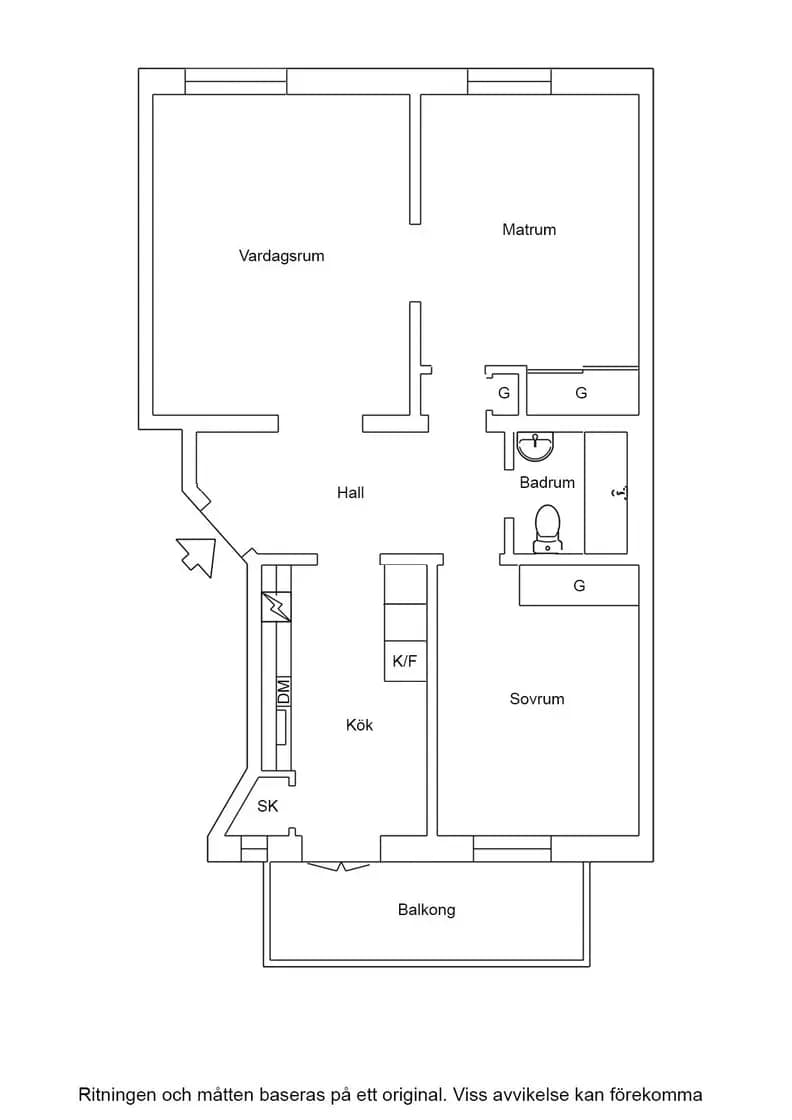 Floor plan for Karl XII gatan 8B