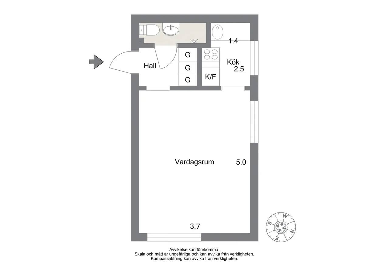 Floor plan for Regeringsvägen 11
