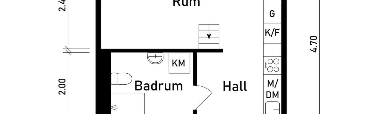 Floor plan for Lindholmshamnen 32