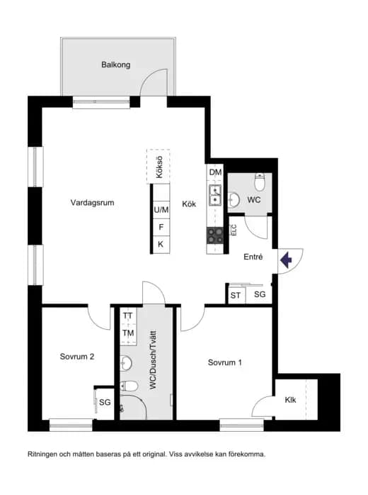 Floor plan for Pilotgången 4