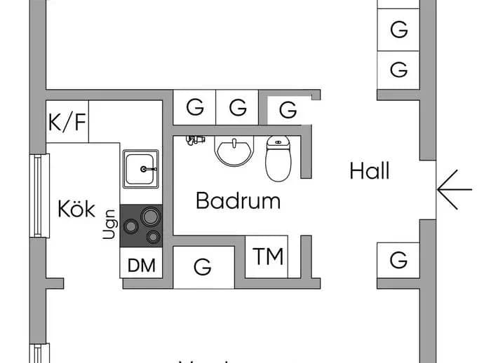 Floor plan for Sköndalsvägen 110