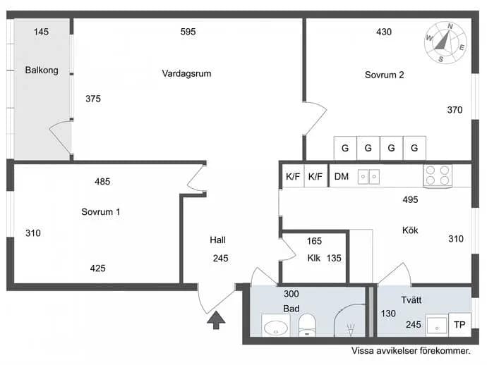 Floor plan for Grödingevägen 18B