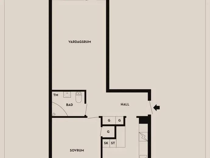 Planritning för Mariagatan 7C