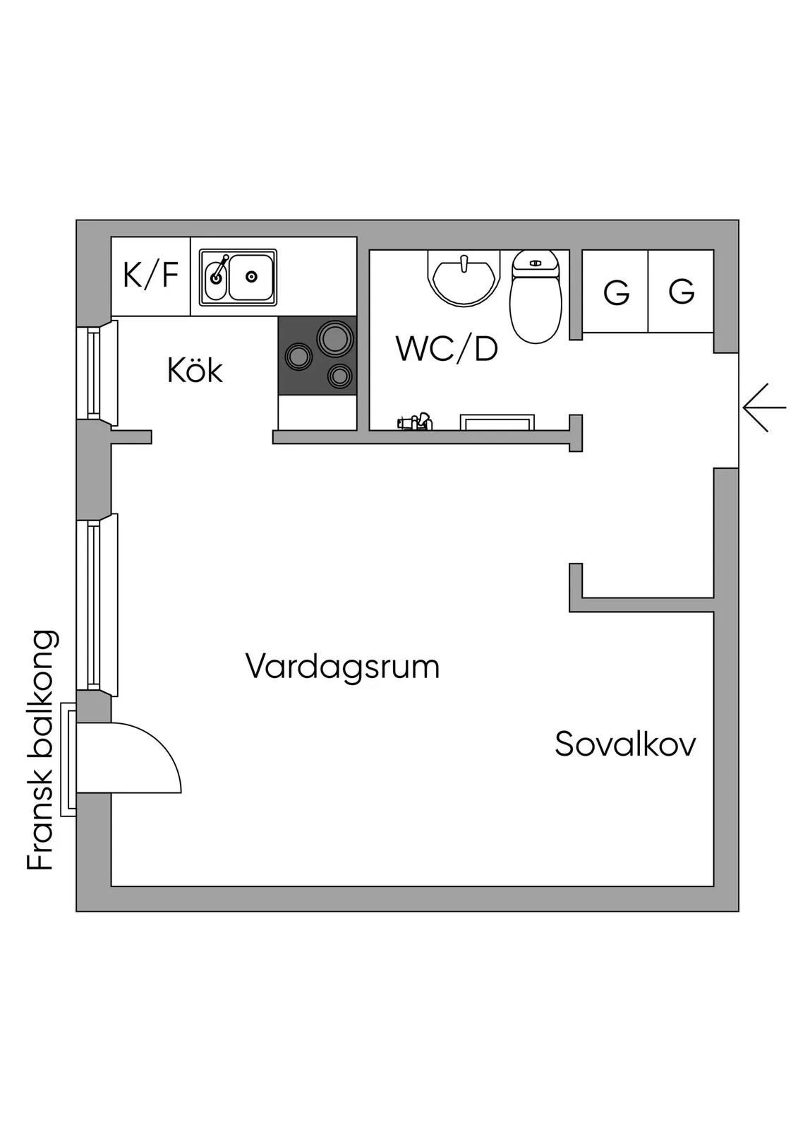 Floor plan for Fyrskeppsvägen 45