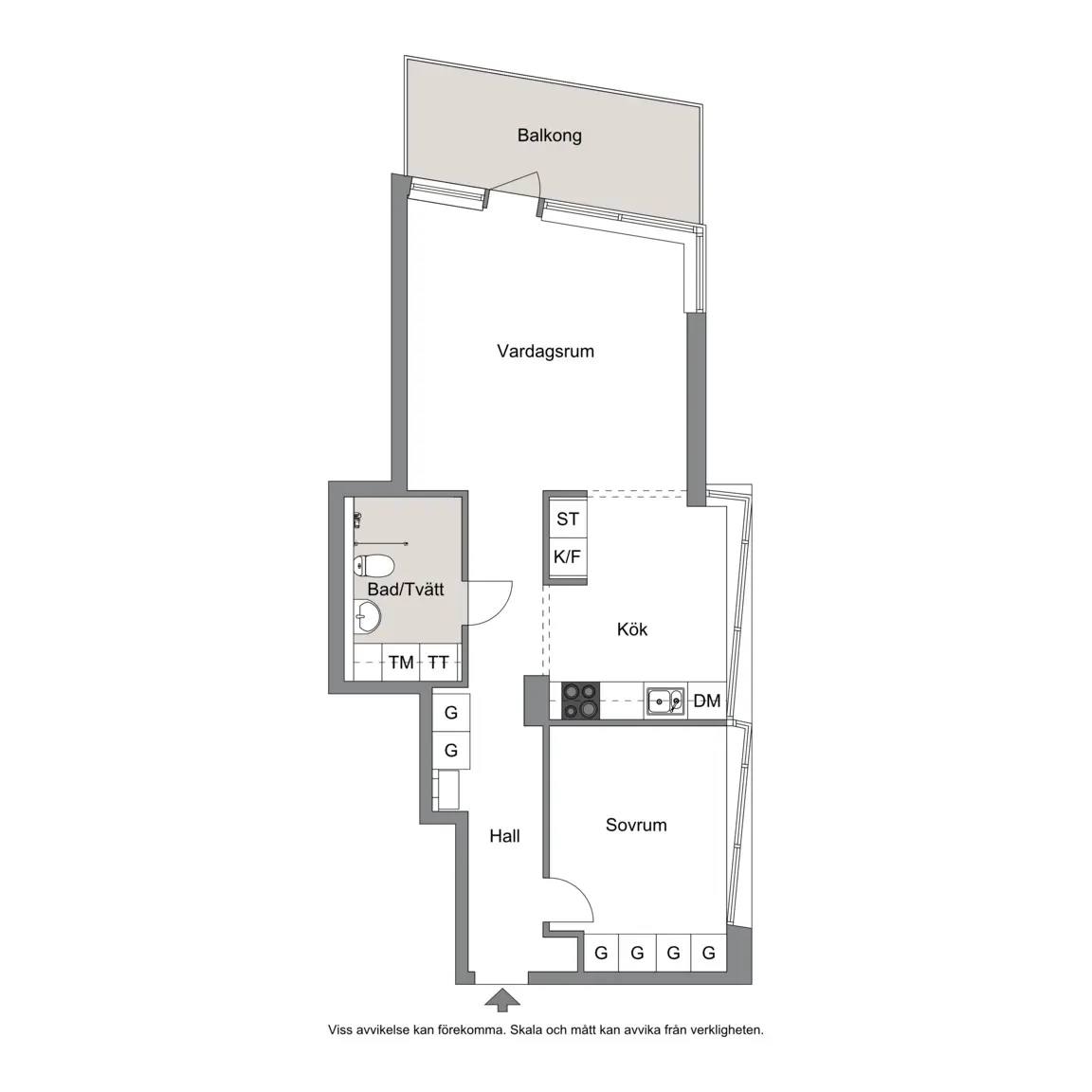 Floor plan for Konvojgatan 5, 3tr