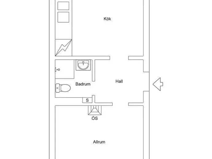 Planritning för Kanikgatan 5A