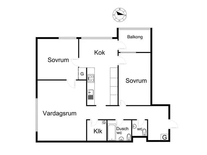 Floor plan for Storvretsvägen 29