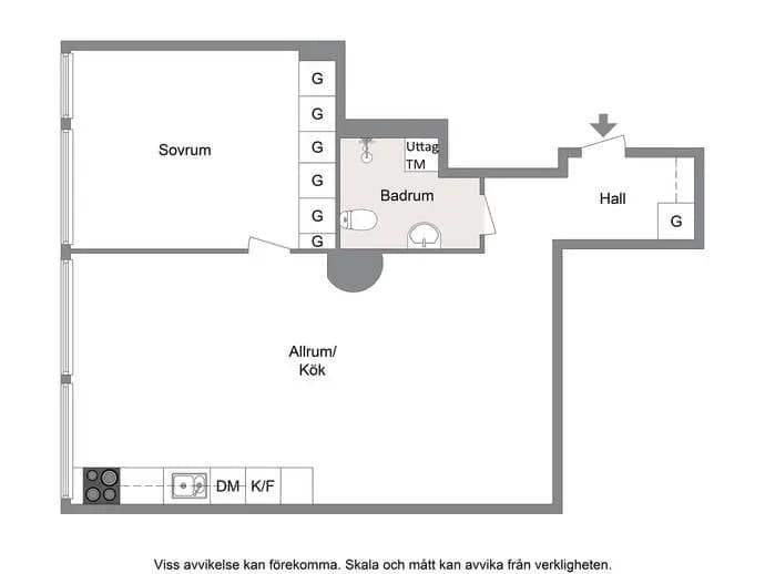 Planritning för Infanterigatan 23