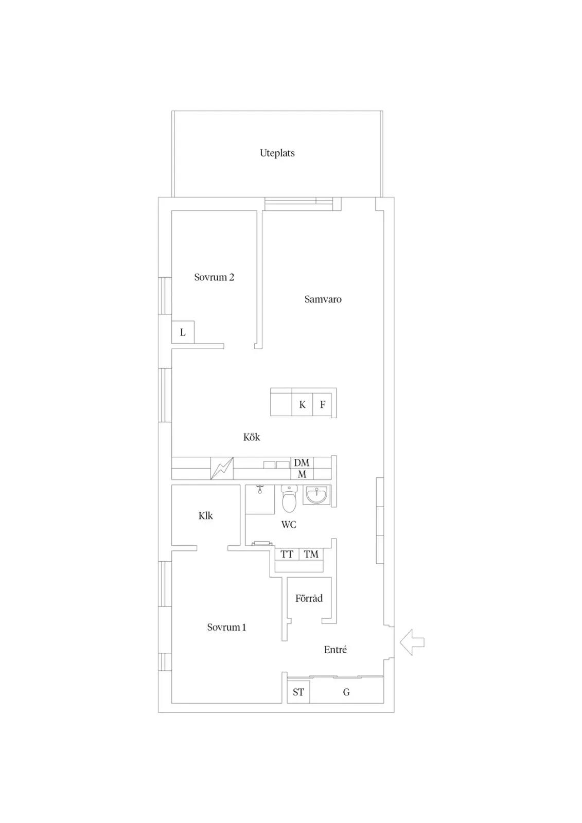 Floor plan for Lönnebergagatan 63