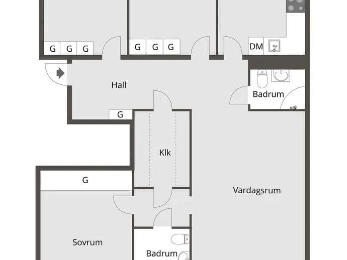 Floor plan for Södervägen 28