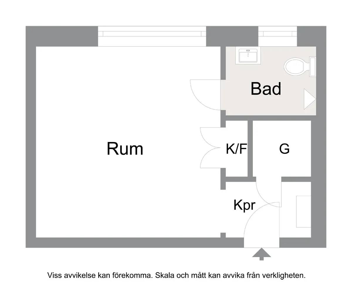 Floor plan for Västra Stallmästaregatan 32