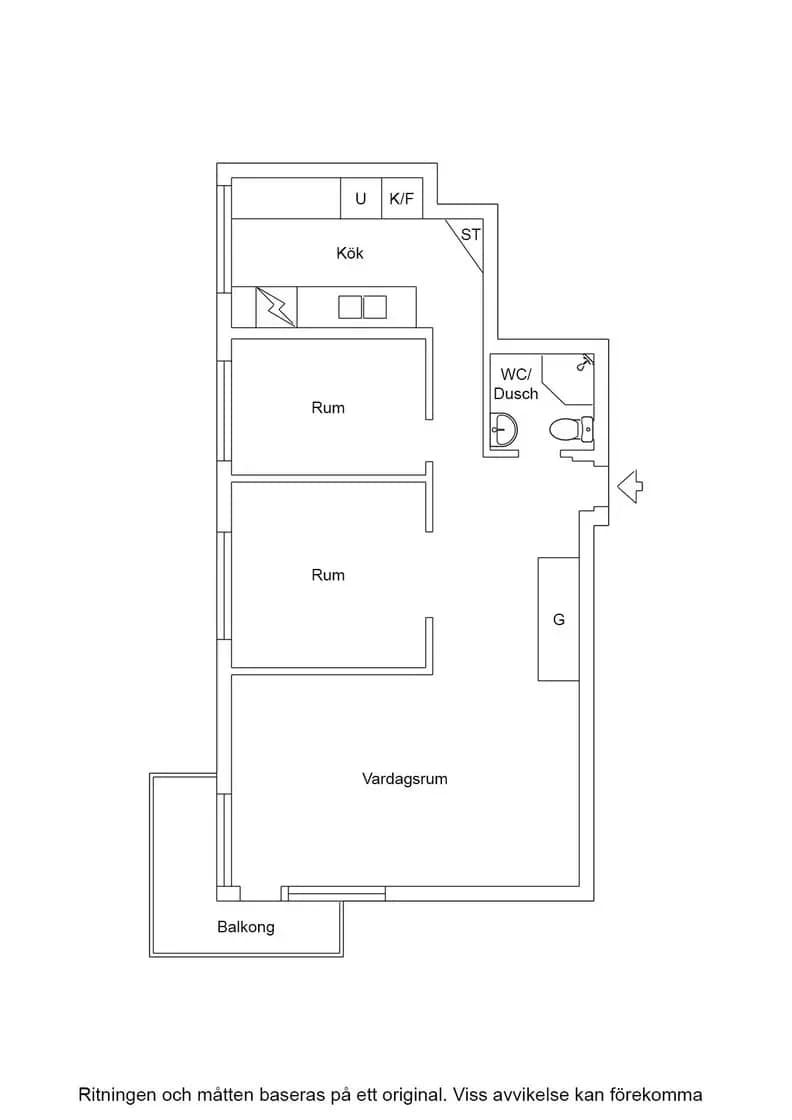 Floor plan for Södra Esplanaden 5A
