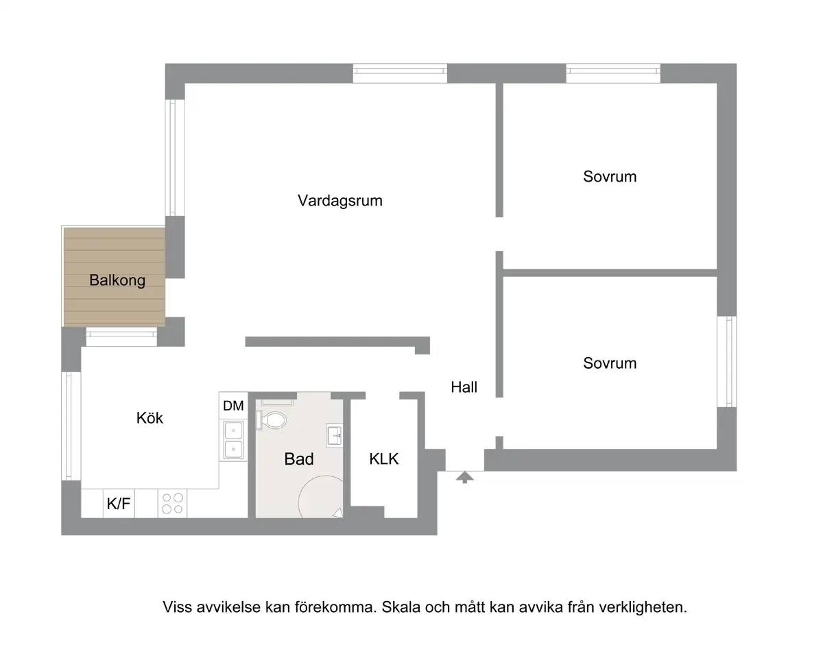 Floor plan for Plommonvägen 13