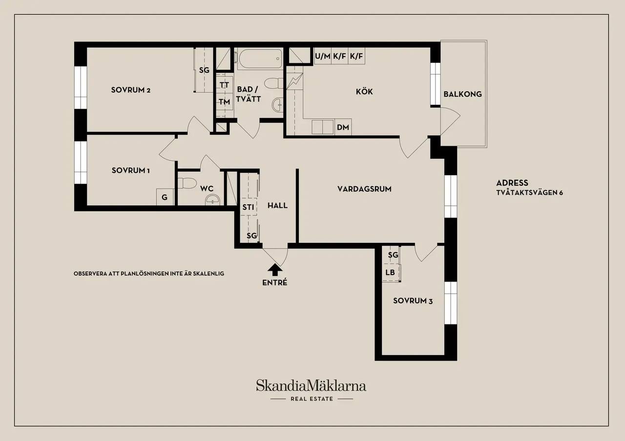 Floor plan for Tvåtaktsvägen 6