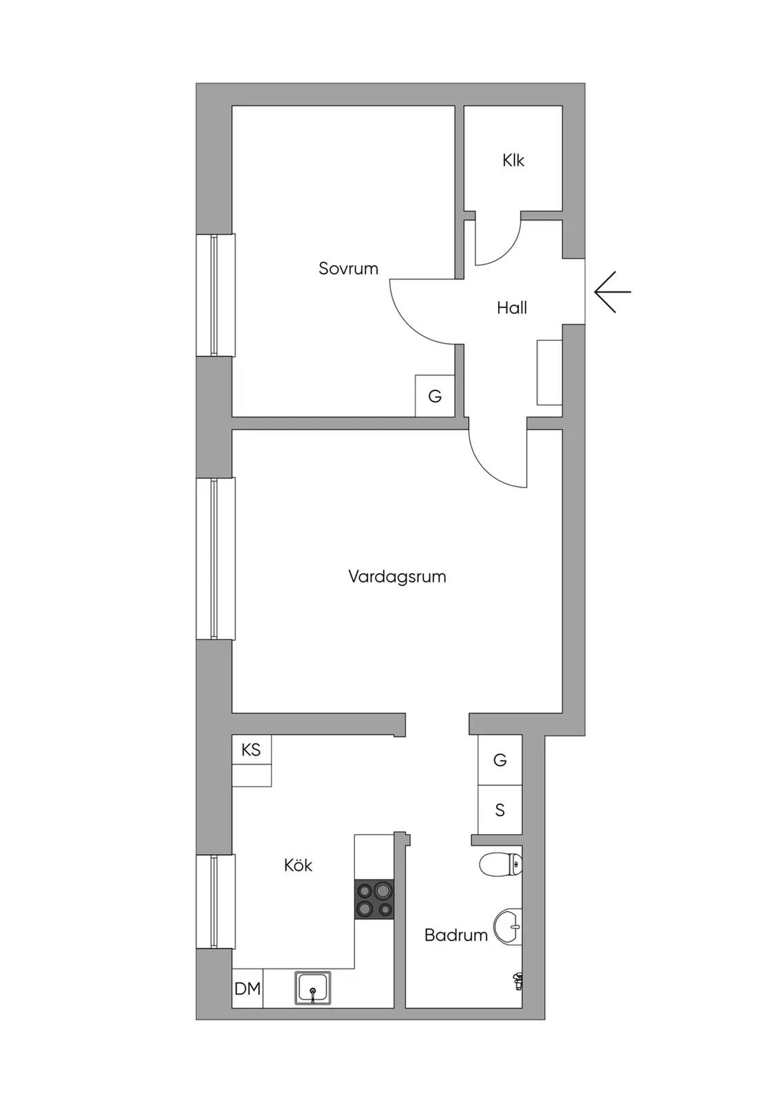 Planritning för Stopvägen 45