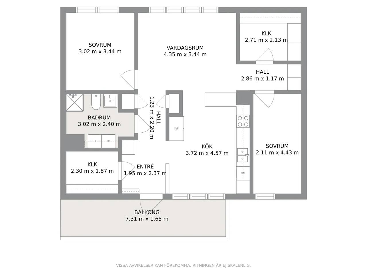 Floor plan for Högrells väg 1B