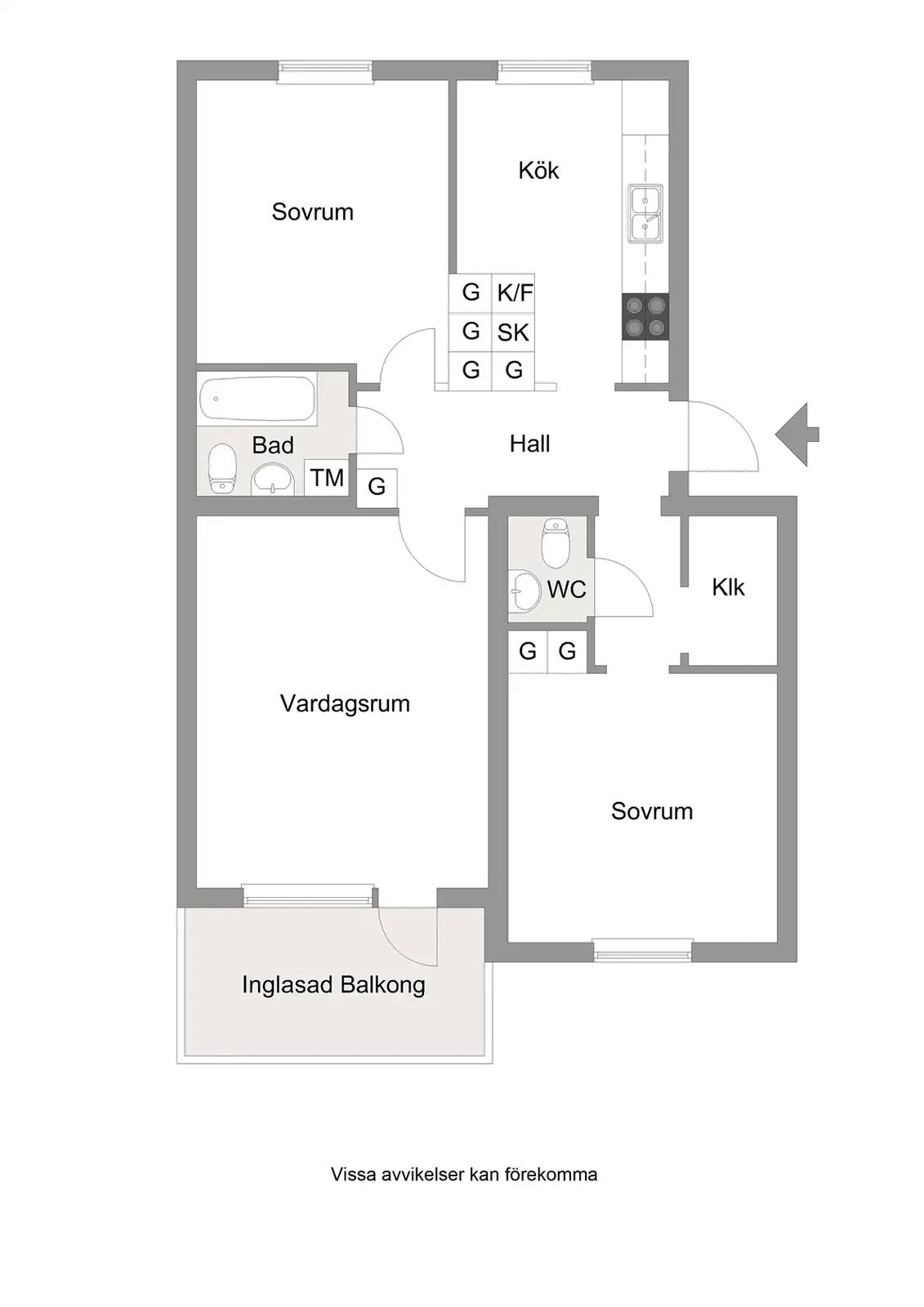 Planritning för Gesällvägen 21