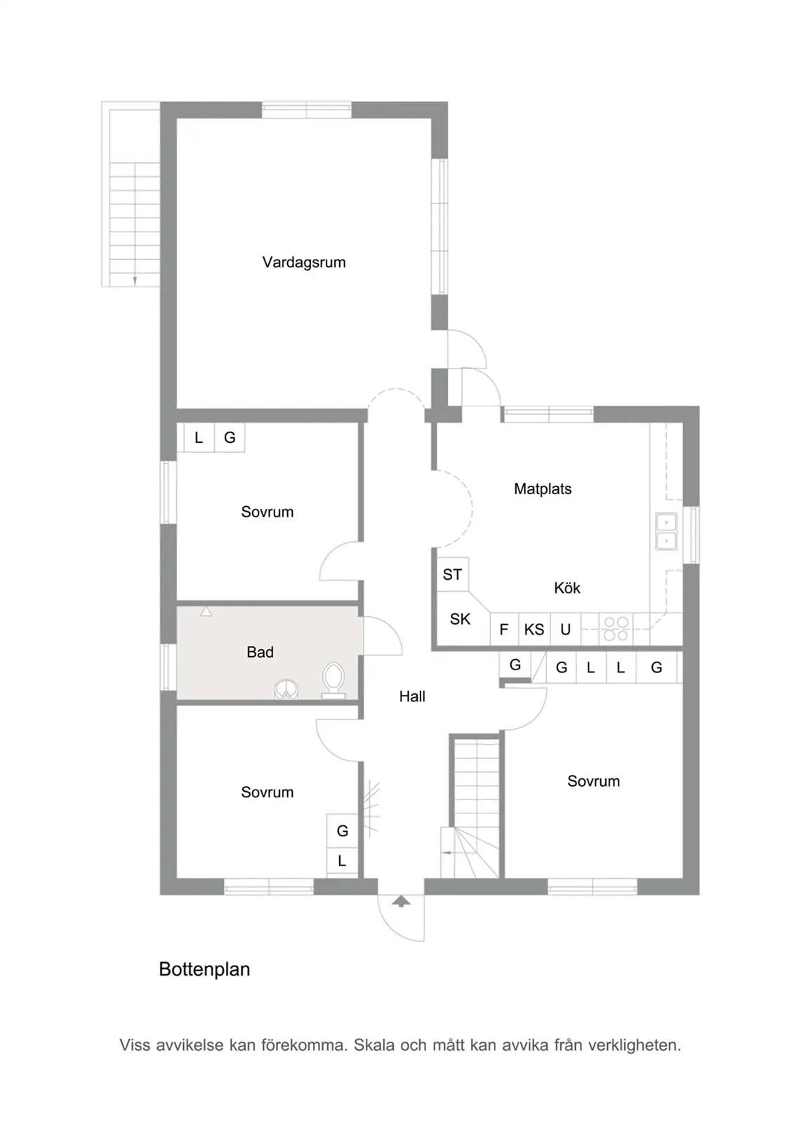 Floor plan for Golfbollsvägen 6