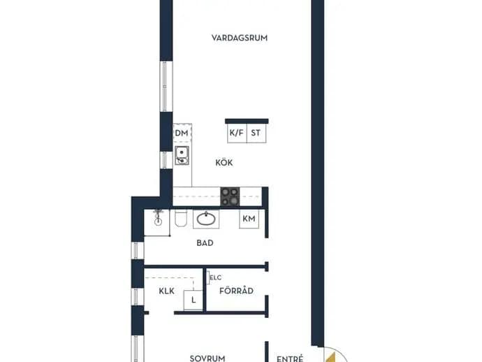 Floor plan for Drakengatan 7