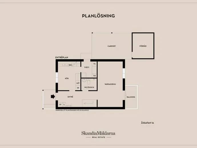 Floor plan for Åsgatan 1A