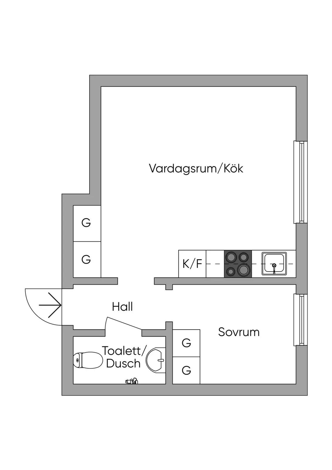 Floor plan for Bårdgränd 11