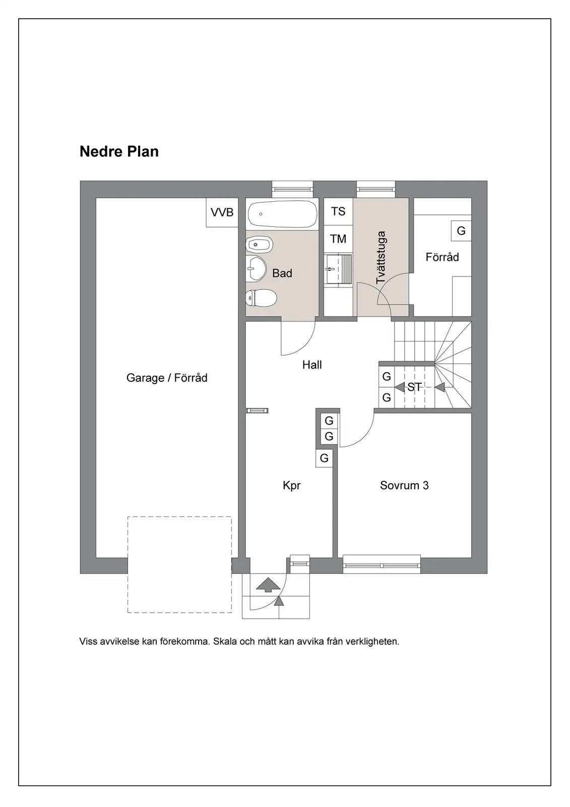 Floor plan for Hällsbovägen 53