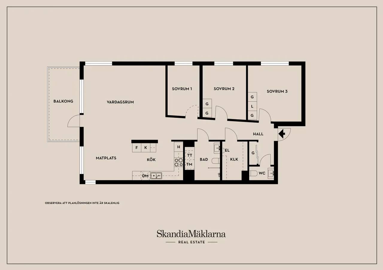 Floor plan for Anton Johanssons väg 6