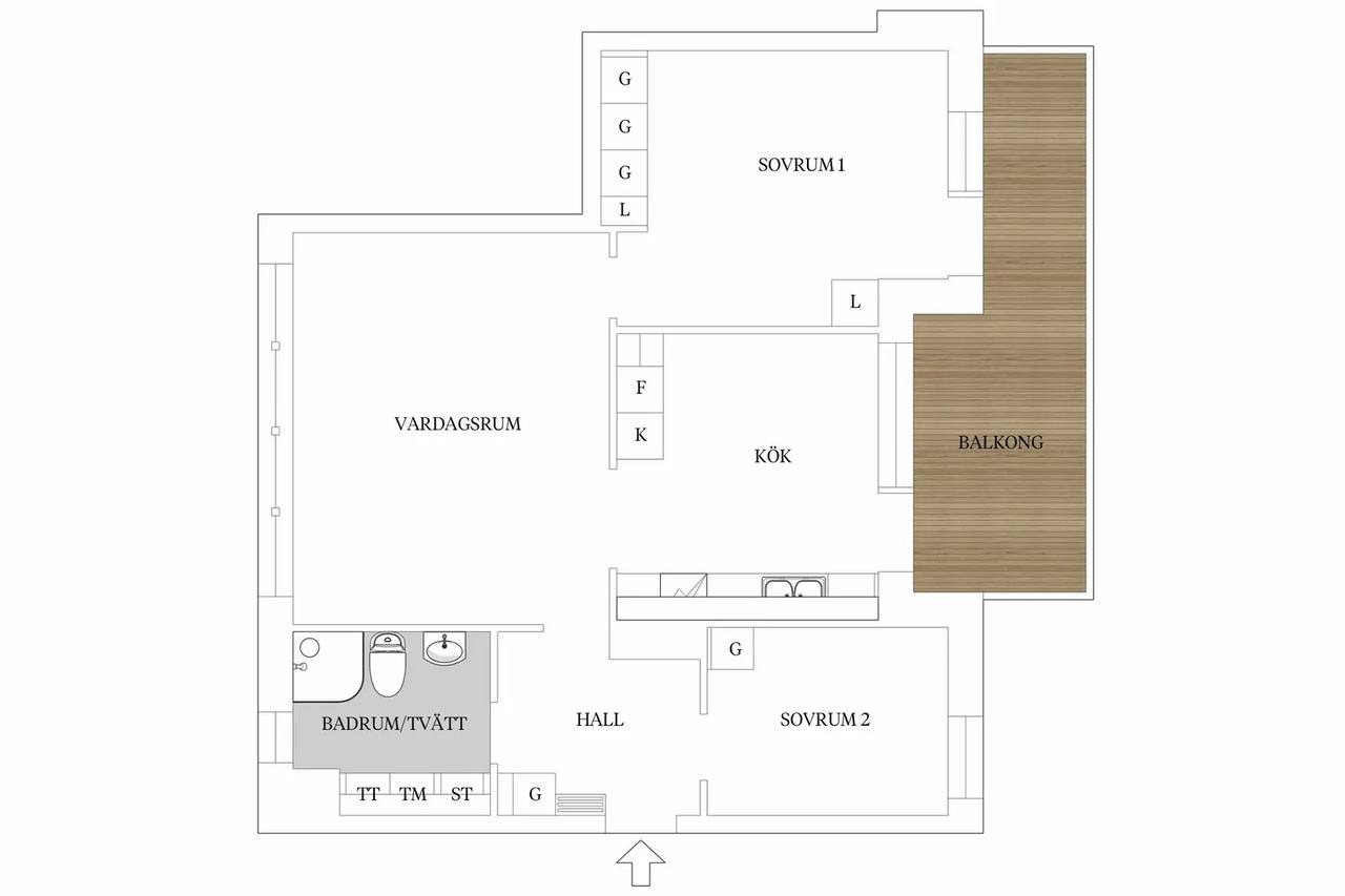 Floor plan for Symfonigatan 5A